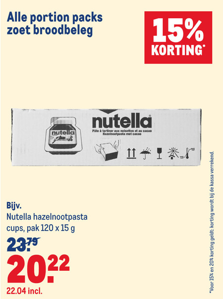 Nutella   hazelnootpasta folder aanbieding bij  Makro - details