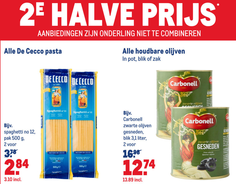 De Cecco   pasta, olijven folder aanbieding bij  Makro - details