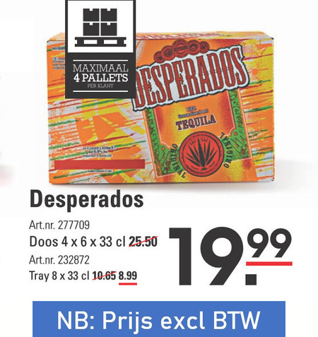 Desperados   speciaalbier folder aanbieding bij  Sligro - details