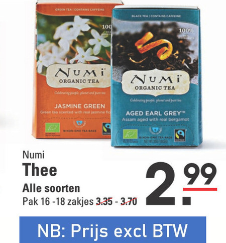 Numi   thee folder aanbieding bij  Sligro - details