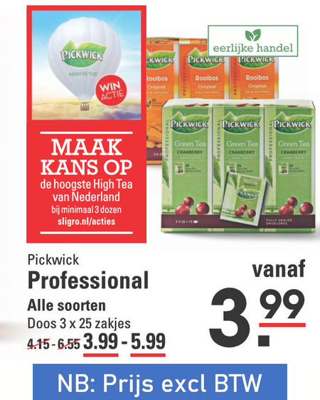 Pickwick   thee folder aanbieding bij  Sligro - details