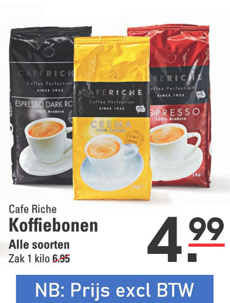 Cafe Riche   koffiebonen folder aanbieding bij  Sligro - details