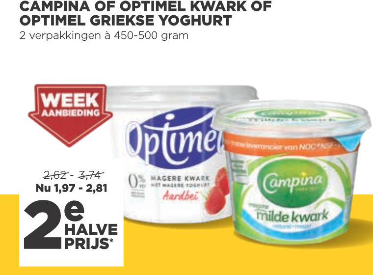 Optimel   kwark, yoghurt folder aanbieding bij  Jumbo - details