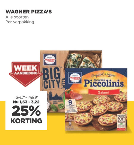 Wagner   diepvriespizza folder aanbieding bij  Jumbo - details