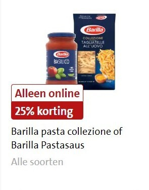 Barilla   pastasaus, pasta folder aanbieding bij  Jumbo - details