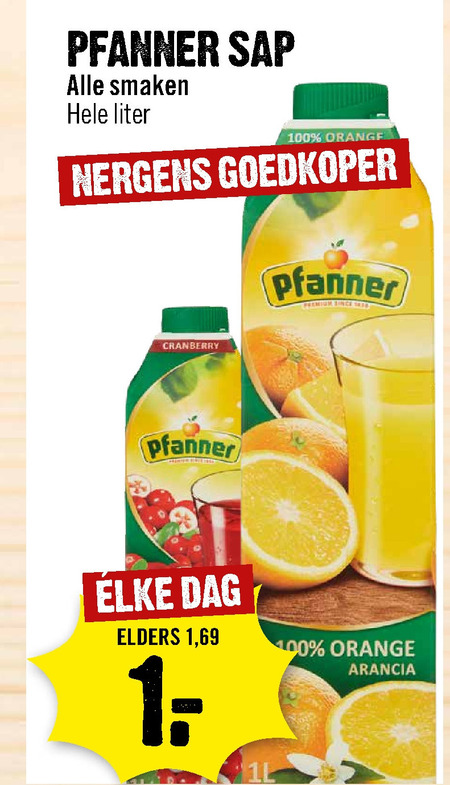 Pfanner   fruitdrank folder aanbieding bij  Dirck III - details