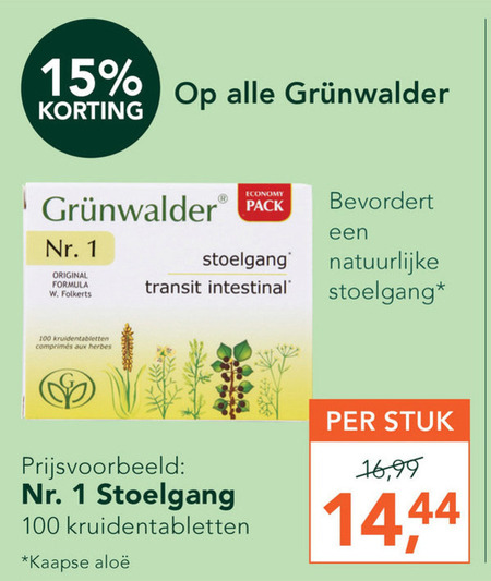 Grunwalder   voedingssupplement folder aanbieding bij  Holland & Barrett - details