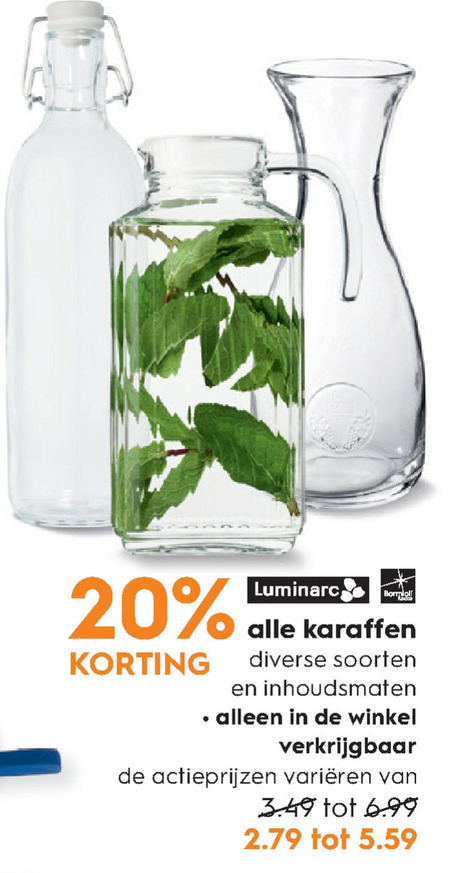 Luminarc   karaf folder aanbieding bij  Blokker - details