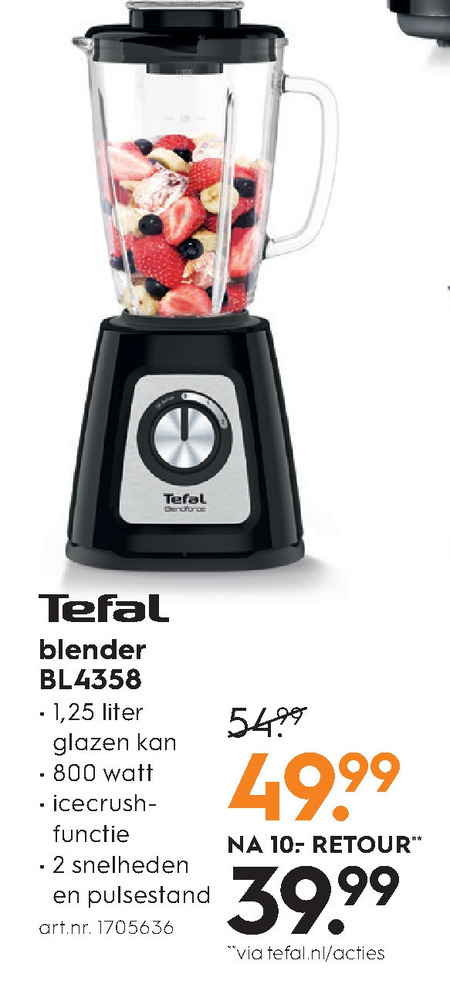 Tefal   blender folder aanbieding bij  Blokker - details