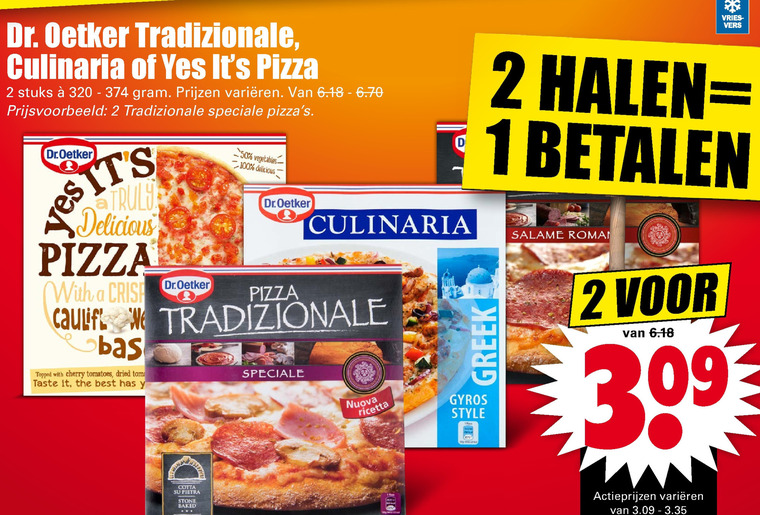 Dr Oetker   diepvriespizza folder aanbieding bij  Dirk - details