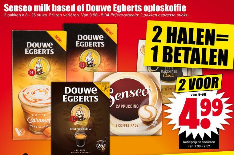 Douwe Egberts Senseo   oploskoffie, koffiepad folder aanbieding bij  Dirk - details