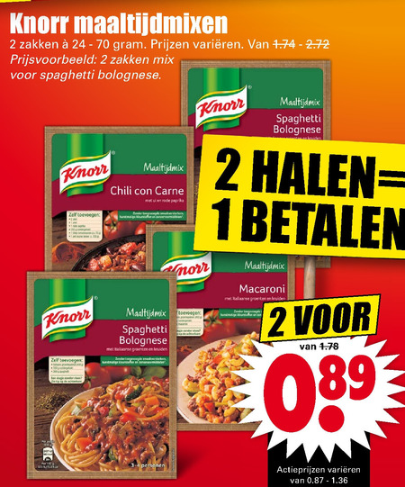 Knorr   maaltijdmix folder aanbieding bij  Dirk - details