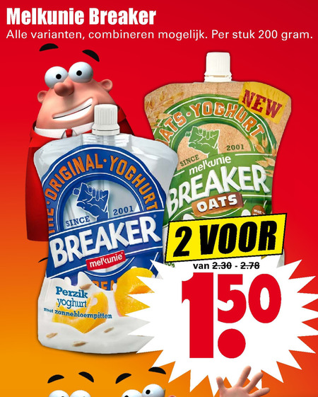 Melkunie   zuivelsnack folder aanbieding bij  Dirk - details