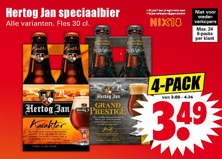 Hertog Jan   speciaalbier folder aanbieding bij  Dirk - details