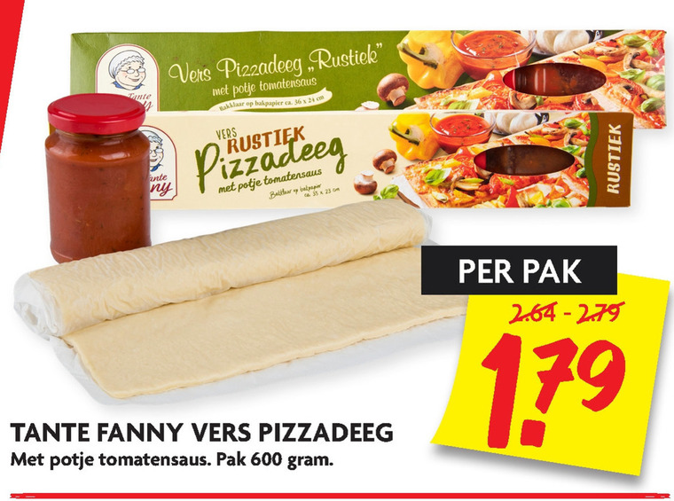 Tante Fanny   pizzadeeg folder aanbieding bij  Dekamarkt - details