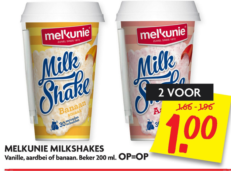 Melkunie   milkshake folder aanbieding bij  Dekamarkt - details