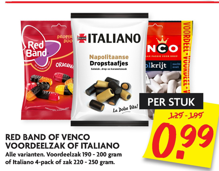 Italiano   winegums, drop folder aanbieding bij  Dekamarkt - details