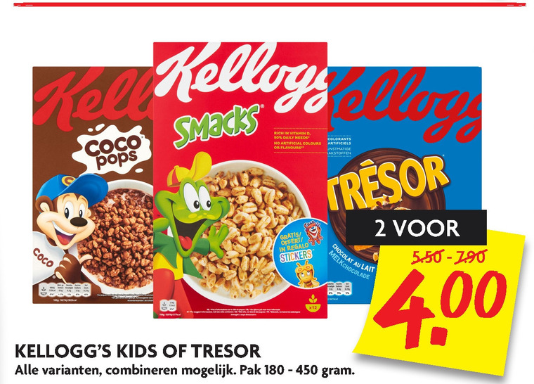 Kellogs   cereals folder aanbieding bij  Dekamarkt - details