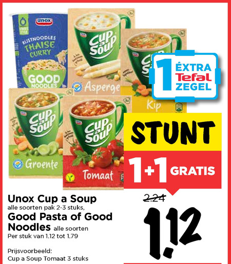 Unox   pasta, soep folder aanbieding bij  Vomar - details