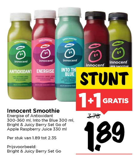 Innocent   fruitsmoothie folder aanbieding bij  Vomar - details