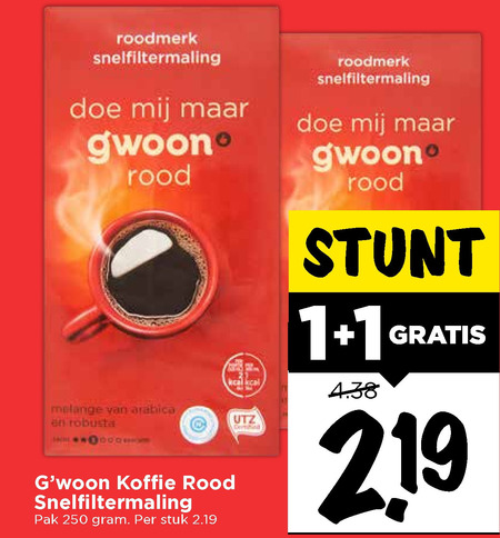 Gwoon   koffie folder aanbieding bij  Vomar - details