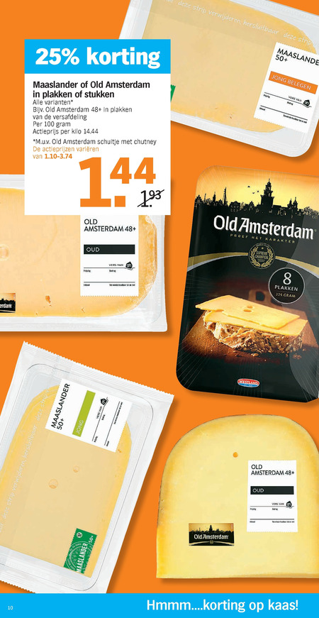 Maaslander   kaasplakken, kaas folder aanbieding bij  Albert Heijn - details