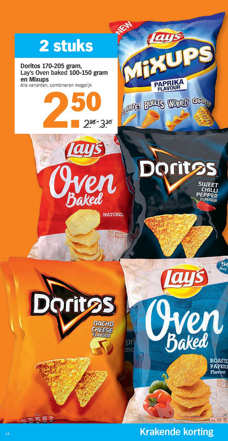 Doritos   zoutje, chips folder aanbieding bij  Albert Heijn - details