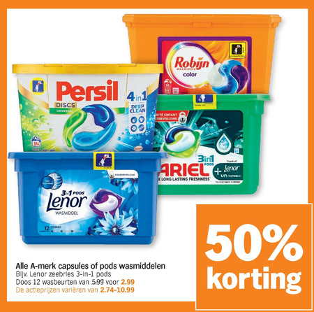 Ariel   wasmiddel folder aanbieding bij  Albert Heijn - details