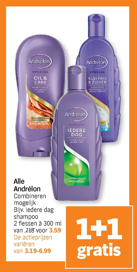 Andrelon   conditioner, shampoo folder aanbieding bij  Albert Heijn - details