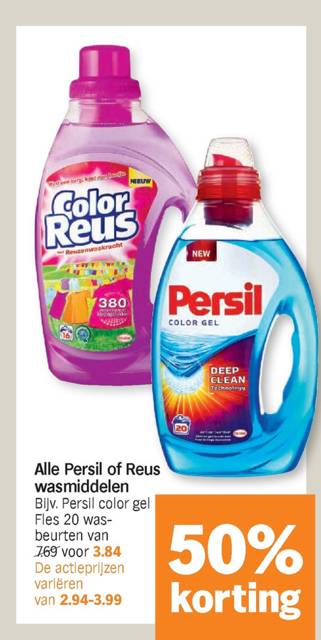 Witte Reus   wasmiddel folder aanbieding bij  Albert Heijn - details