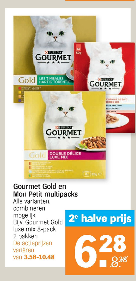 Gourmet   kattenvoer folder aanbieding bij  Albert Heijn - details