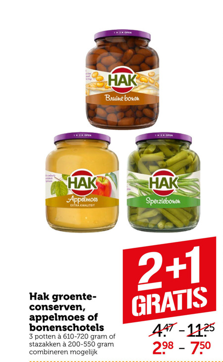 Hak   appelmoes, bonen folder aanbieding bij  Coop - details