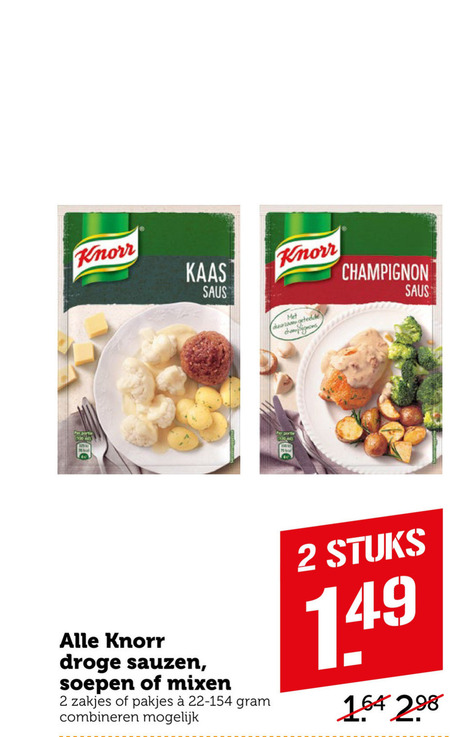 Knorr   soep, maaltijdsaus folder aanbieding bij  Coop - details