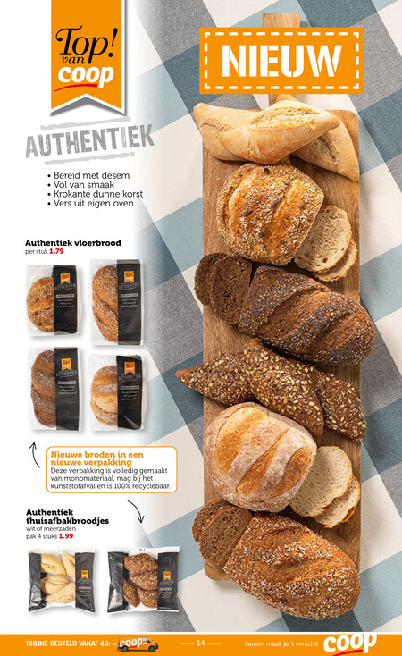 Coop Huismerk   broodjes, brood folder aanbieding bij  Coop - details