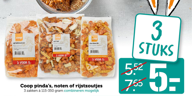 Coop Huismerk   pindas, rijstzoutjes folder aanbieding bij  Coop - details