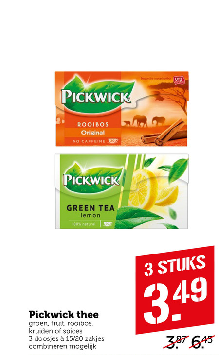 Pickwick   thee folder aanbieding bij  Coop - details