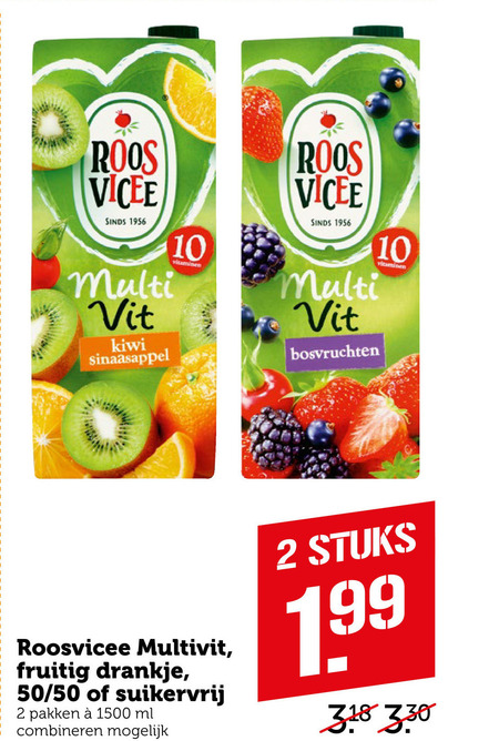 Roosvicee   fruitdrank folder aanbieding bij  Coop - details