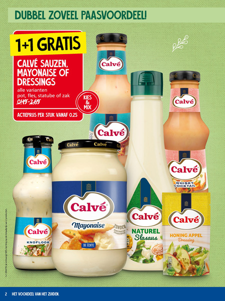 Calve   snacksaus, mayonaise folder aanbieding bij  Jan Linders - details