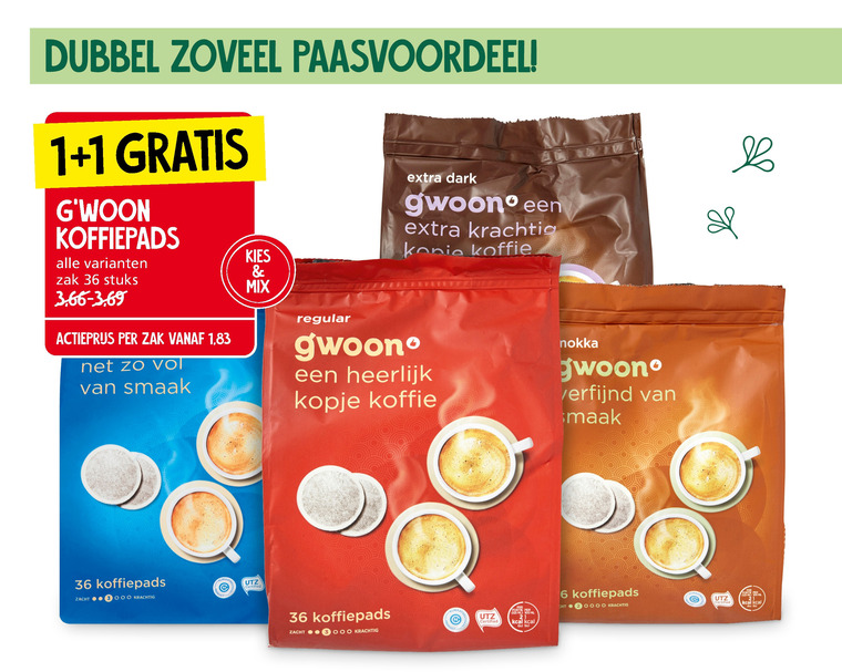 Gwoon   koffiepad folder aanbieding bij  Jan Linders - details