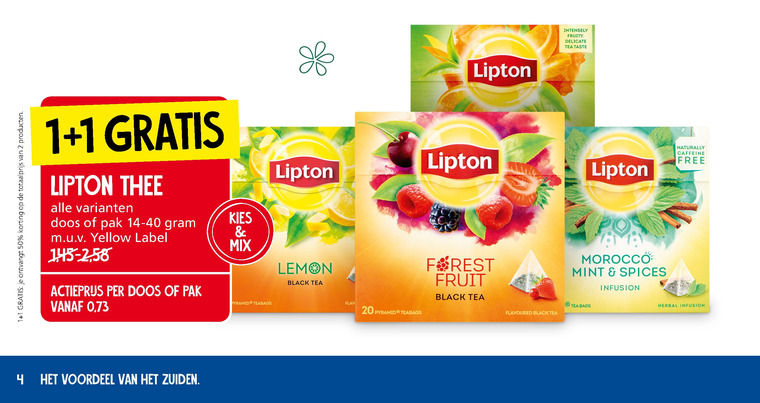 Lipton   thee folder aanbieding bij  Jan Linders - details