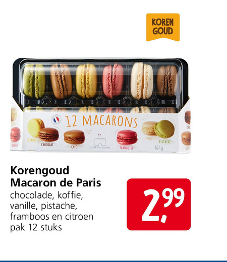 Korengoud   macaron folder aanbieding bij  Jan Linders - details