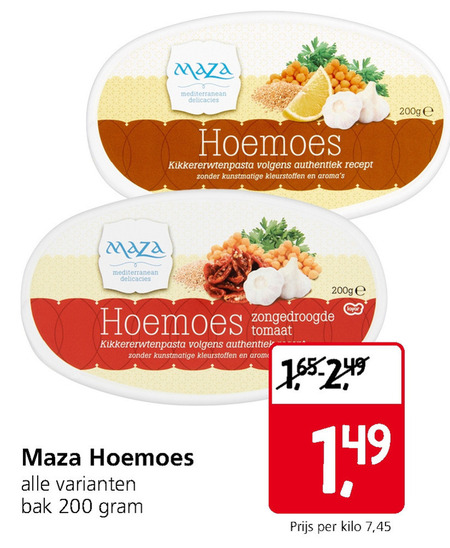 Maza   houmous folder aanbieding bij  Jan Linders - details