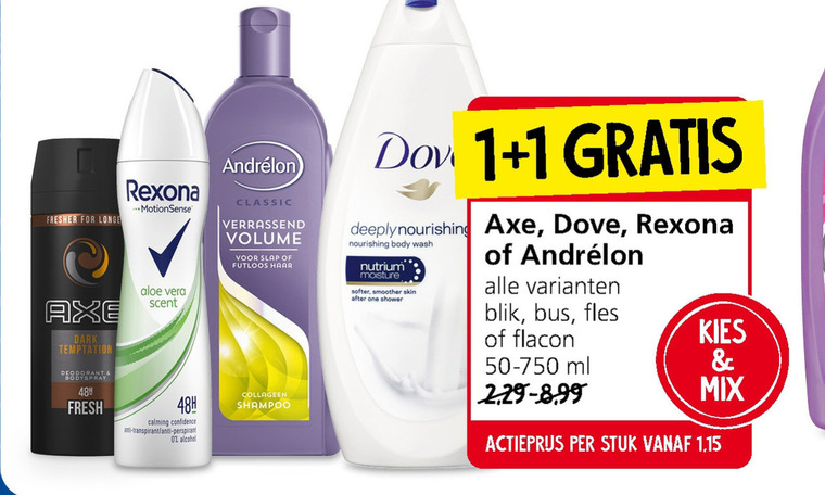 Andrelon   douchegel, conditioner folder aanbieding bij  Jan Linders - details