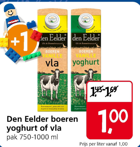 Den Eelder   vla, yoghurt folder aanbieding bij  Jan Linders - details