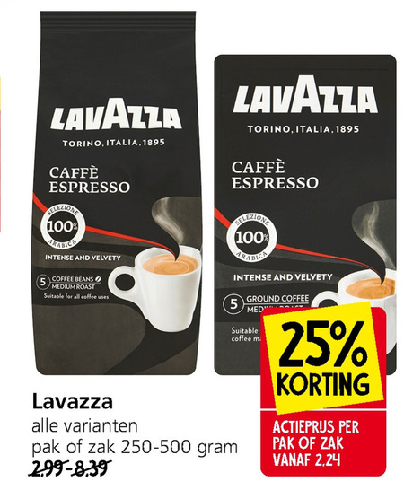 Lavazza   koffiebonen, koffie folder aanbieding bij  Jan Linders - details