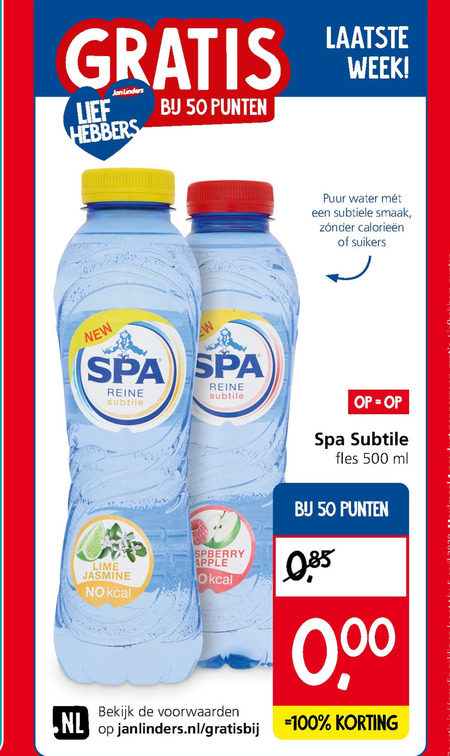 Spa en Fruit   fruitdrank folder aanbieding bij  Jan Linders - details