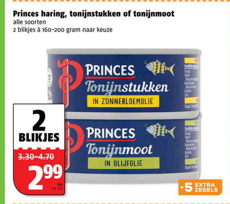 Princes   haring, tonijn in blik folder aanbieding bij  Poiesz - details