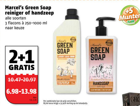 Marcels Green Soap   handzeep folder aanbieding bij  Poiesz - details