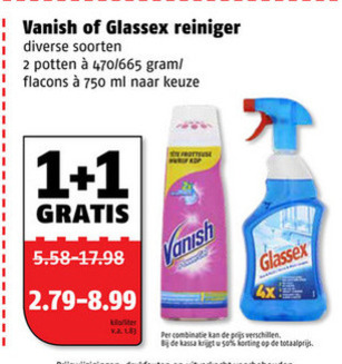 Glassex   allesreiniger, vlekkenverwijderaar folder aanbieding bij  Poiesz - details