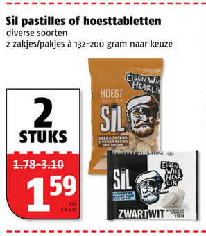 Sil   snoep, keelpastilles folder aanbieding bij  Poiesz - details